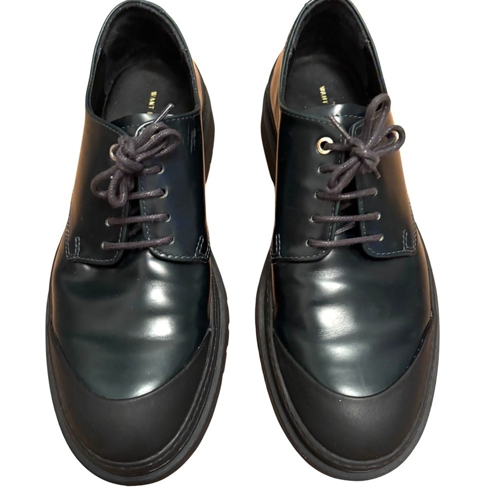 WANT Les Essentiels Forest Green Oxfords with Black Rubber Bottoms